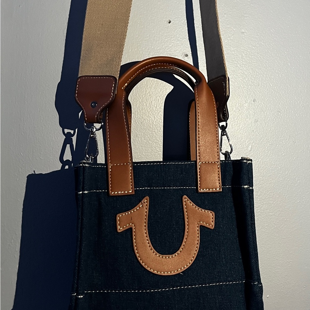 True Religion Beige Strap with Brown Detail
